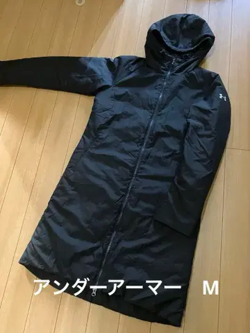 새상품급 언더아머 블랙 충전솜 따뜻한 코트 M