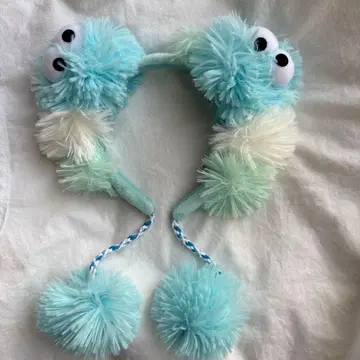 유니버셜 머리띠 스카이블루 / 쿠키 몬스터 / 모자 꽁지 / 모피