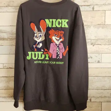 주토피아 닉 & 주디 맨투맨 L 사이즈