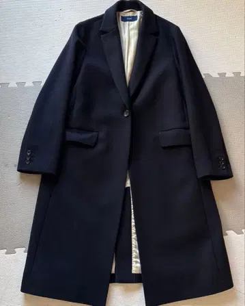 SHIPS 울 체스터 코트 네이비