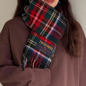 [ 미개봉 새상품 ] 완판템! 트위드밀 체크 무늬 머플러