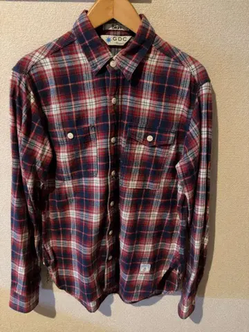 [레어] GDC 플란넬 셔츠 레드 네이비 체크