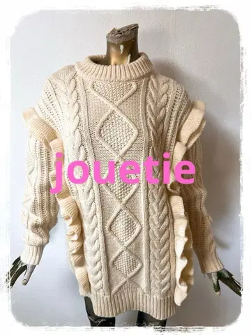 T20055 jouetie 프릴 케이블 니트 상의 M