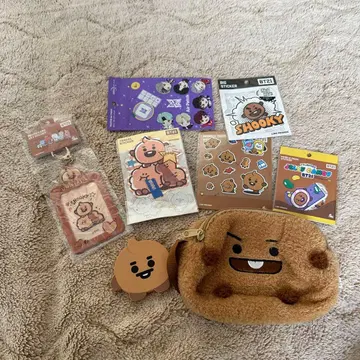 Shooky 파우치 세트 스티커 포함 묶음 판매 BTS SUGA 윤기