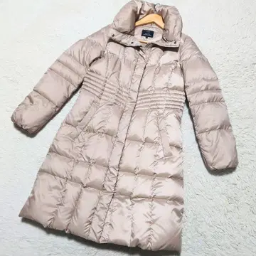 [레어] 23구 다운 코트 빅 사이즈 L 사이즈 베이지 A라인 워셔블