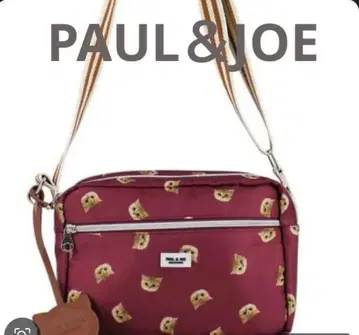 PAUL&JOE 고양이 패턴 2way 숄더백 빨간색
