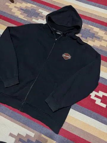 할리데이비슨 지퍼 후드티