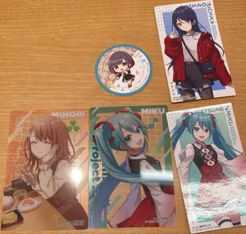 프로세카 하츠네 미쿠 스시로 콜라보 클리어 카드 스티커 세트