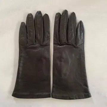 새상품급 여성용 가죽 그로브 블랙 검정 가죽 장갑 사이즈 L 실크 안감