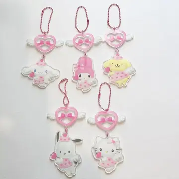 산리오 꿈꾸는 엔젤 디자인 시리즈 아크릴 참 묶음 판매