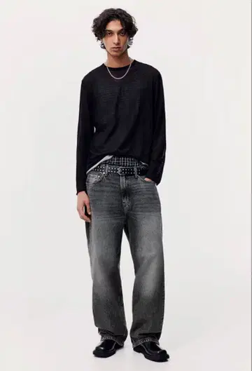 H&M 배기 데님 36x30