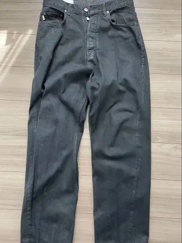 AMBUSH 블랙 코팅 와이드 데님