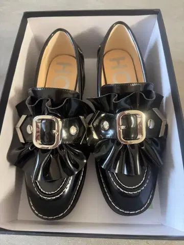 HOUGA day and night 로퍼 블랙 사이즈 2