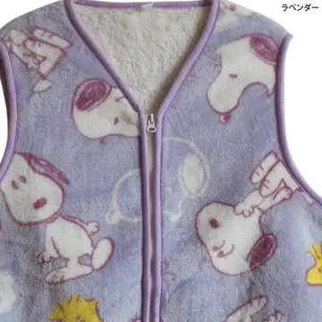 스누피 보아 베스트 슬리퍼 성인 라벤더 보라색 방한 베스트 따뜻한