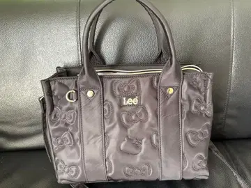 Lee 별주 리본 키티 퀼트 스퀘어 토트