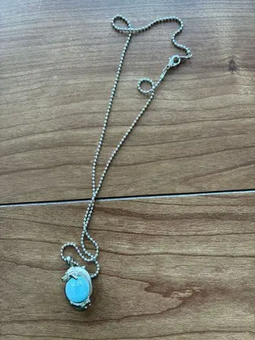 스카이블루 실버 펜던트 목걸이