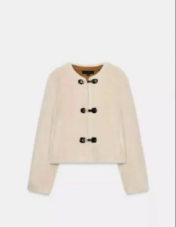 ZARA 더블 페이스 토글 버튼 자켓 퍼 자켓 S