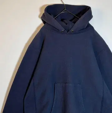 Champion 리버스 위브 복각 파랑 택 무지 무목 속기모 후드티