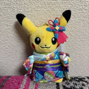 포켓몬 금 피카츄 봉제 인형 키링