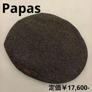 PAPAS 파파스 브라운 울100% 헌팅캡 남성용 골프 새상품