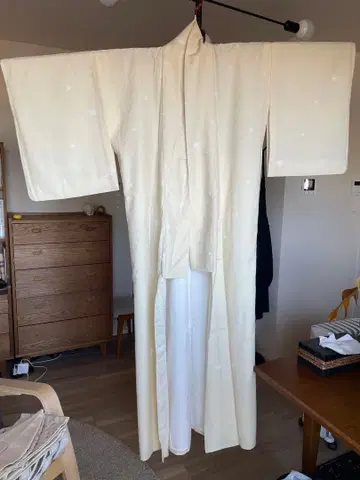 [쿠루리] 워셔블 기모노 단의 코몬 반딧불 무늬 폴리에스테르 100%