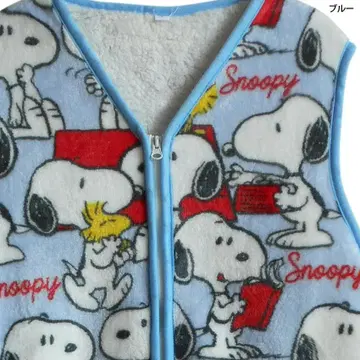 스누피 보아 베스트 슬리퍼 성인 블루 스카이블루 방한 베스트 따뜻한