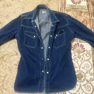 FLAT HEAD 데님 웨스턴 셔츠