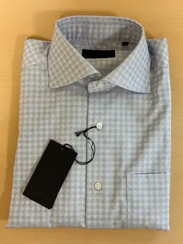 DURBAN 스카이블루 체크 와이셔츠 M 사이즈