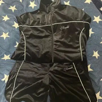 BREATH 블랙 벨로아 자켓, 팬츠