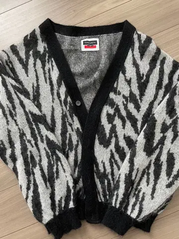 MAISON SPECIAL 제브라 패턴 오버 사이즈 가디건 M 사이즈