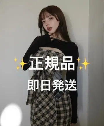 정품 andmary Juni 체크 드레스 베이지 S