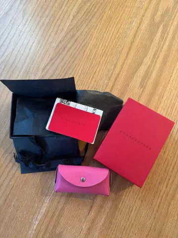 보나베투라 핑크 가죽 케이스 립 케이스 소품함