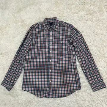 Gap 갭 남성용 긴팔 체크 셔츠 슬림핏 M 믹스