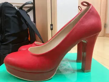 클라세 3WAY 플레인 펌프스 통굽 10cm 빨간색