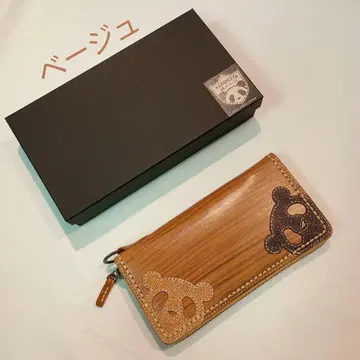 [ [ 미사용 새상품 ] ] 팬디에스타 라운드 지퍼 지갑 베이지