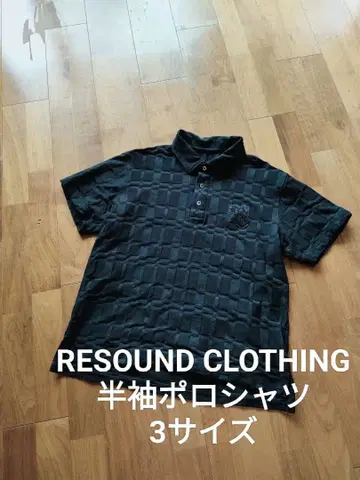 리사운드 클로징 블록 체크 패턴 코튼 반팔 피케 셔츠 블랙 3