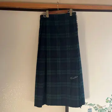 O'NEILL 플리츠 스커트 다크 그린 체크