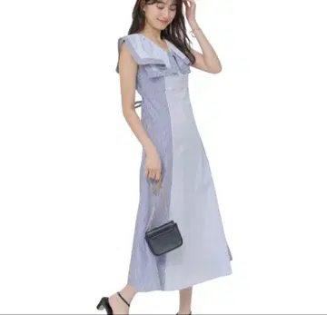 리랜드트루 롱 원피스 빅 칼라 세일러 케이프 프릴 2 M