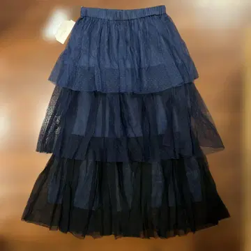 그레이스 콘티넨탈 튤 레이스 롱 스커트