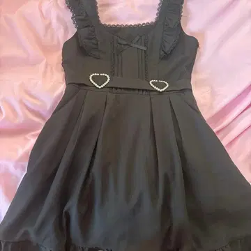 유메텐보 블랙 플레어 드레스 하트 비쥬 포함