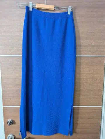 언슬리드 타이트 스커트 38 블루