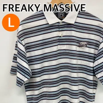 FREAKY MASSIVE 상의 피케 셔츠 보더 L [ CT1820 ]