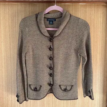 BANANA REPUBLIC 헤링본 니트 자켓 S