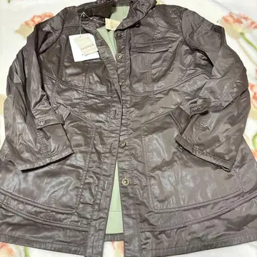 빅 사이즈 13호 브라운 NONA 후드 부착 브라운 자켓