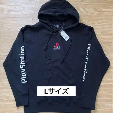 택 포함 새상품 플레이스테이션 프레스 로고 후드 맨투맨 L 사이즈 단종품