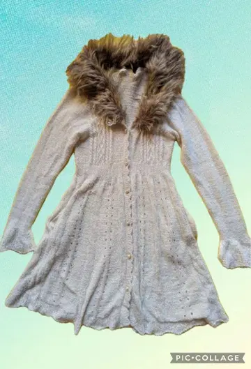 axes femme 아이보리 퍼 가디건