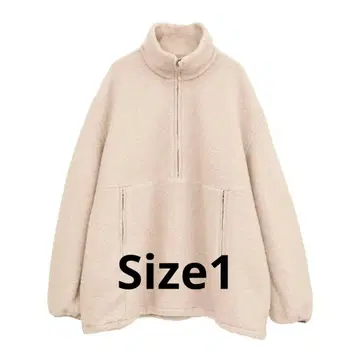 CLANE SLIVER HALF ZIP TOPS 아이보리 사이즈 1