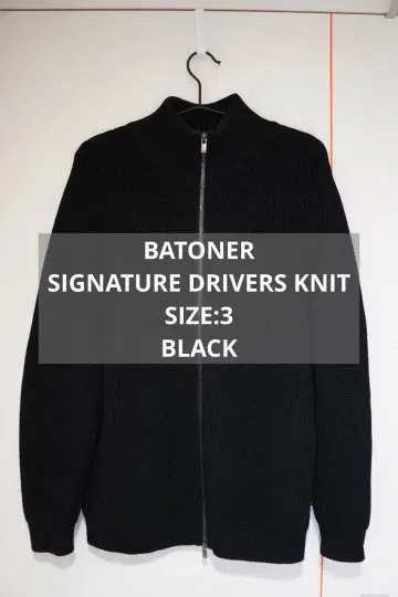 BATONER 드라이버즈 니트 블랙 BLACK 바토너