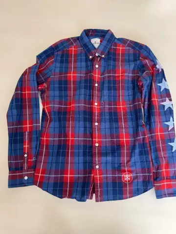 uniform experiment 버튼 다운 긴팔 셔츠 별 프린트