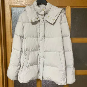 MICHEL KLEIN 후드 부착 다운 자켓 38